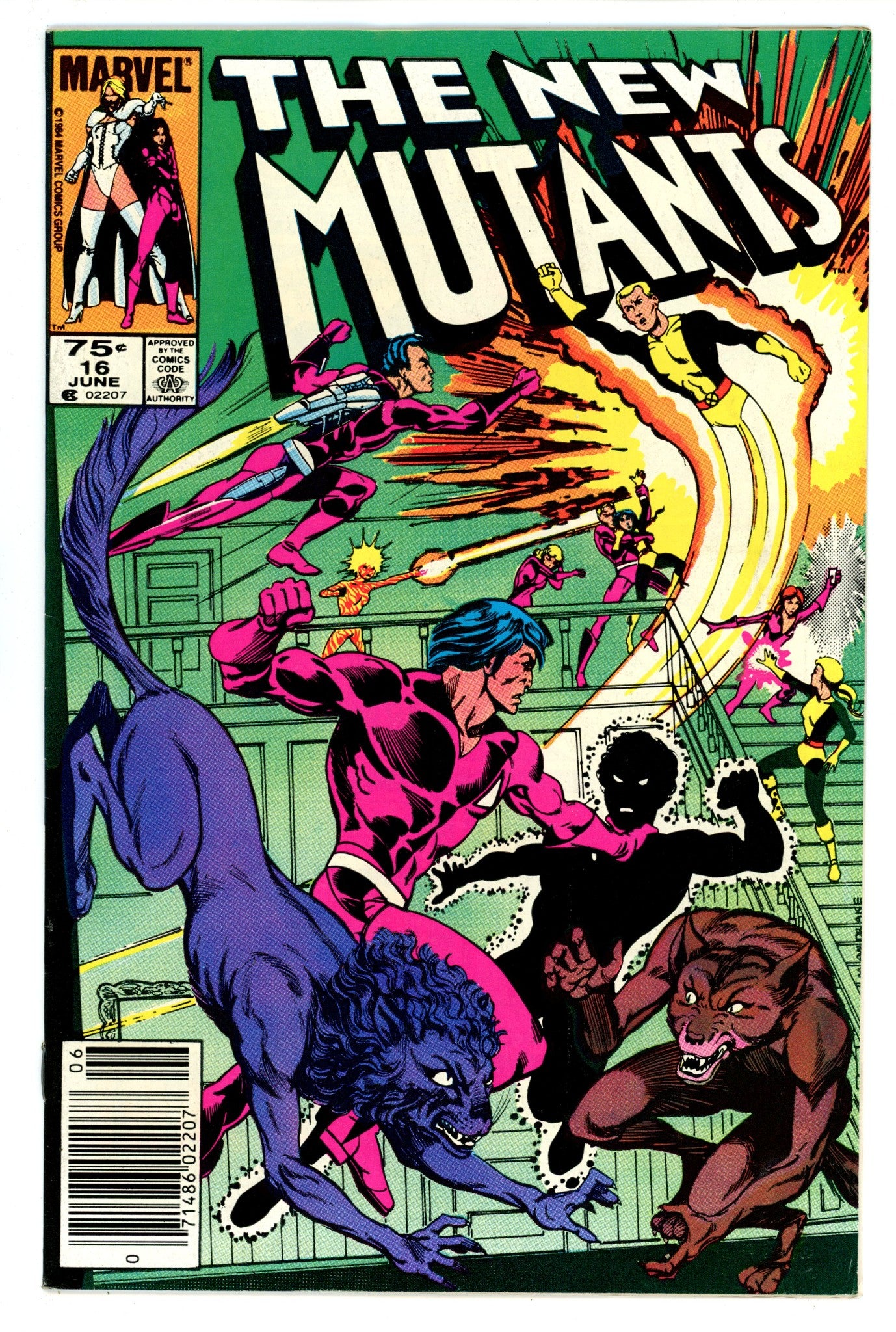 The New Mutants Vol 1 16 FN/VF (7.0) (1984) Canadian Price Variant 