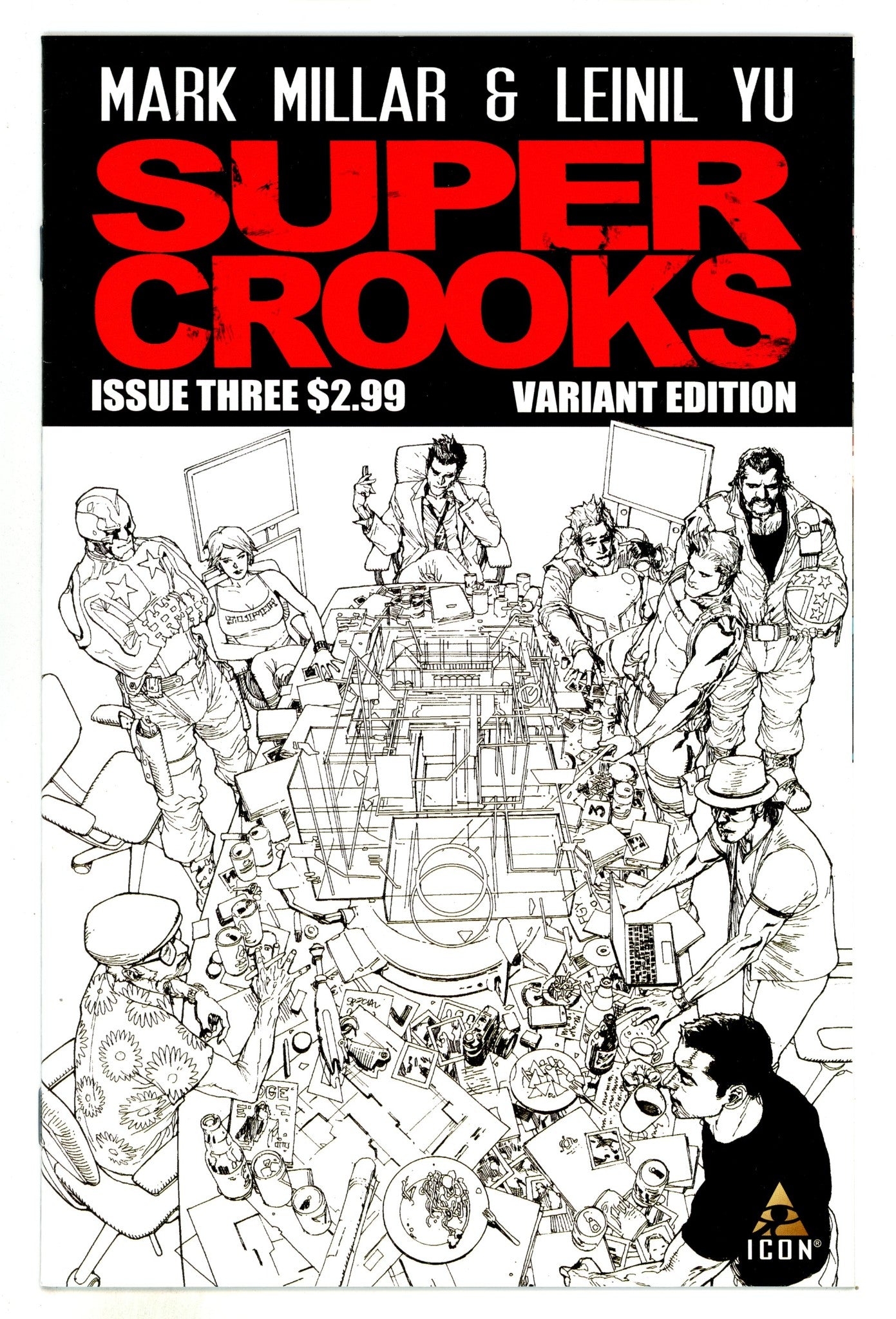 Supercrooks 3 High Grade (2012) Yu Sketch Incentive Variant 