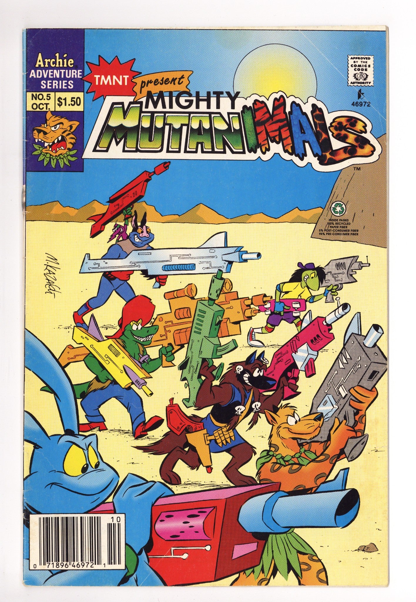 Mighty Mutanimals 5 Low Grade (1992) Canadian Price Variant 