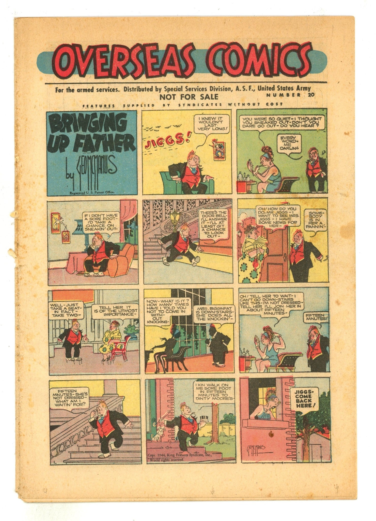 Overseas Comics 20 VG (4.0) (1944) 