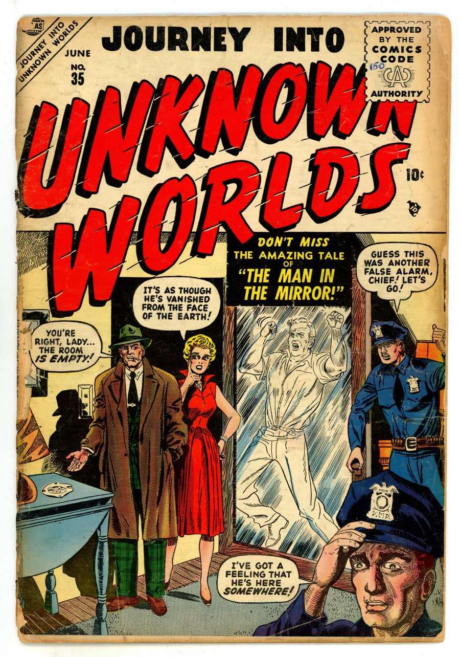 Journey into Unknown Worlds 35 Missing Back Cover (1955) 