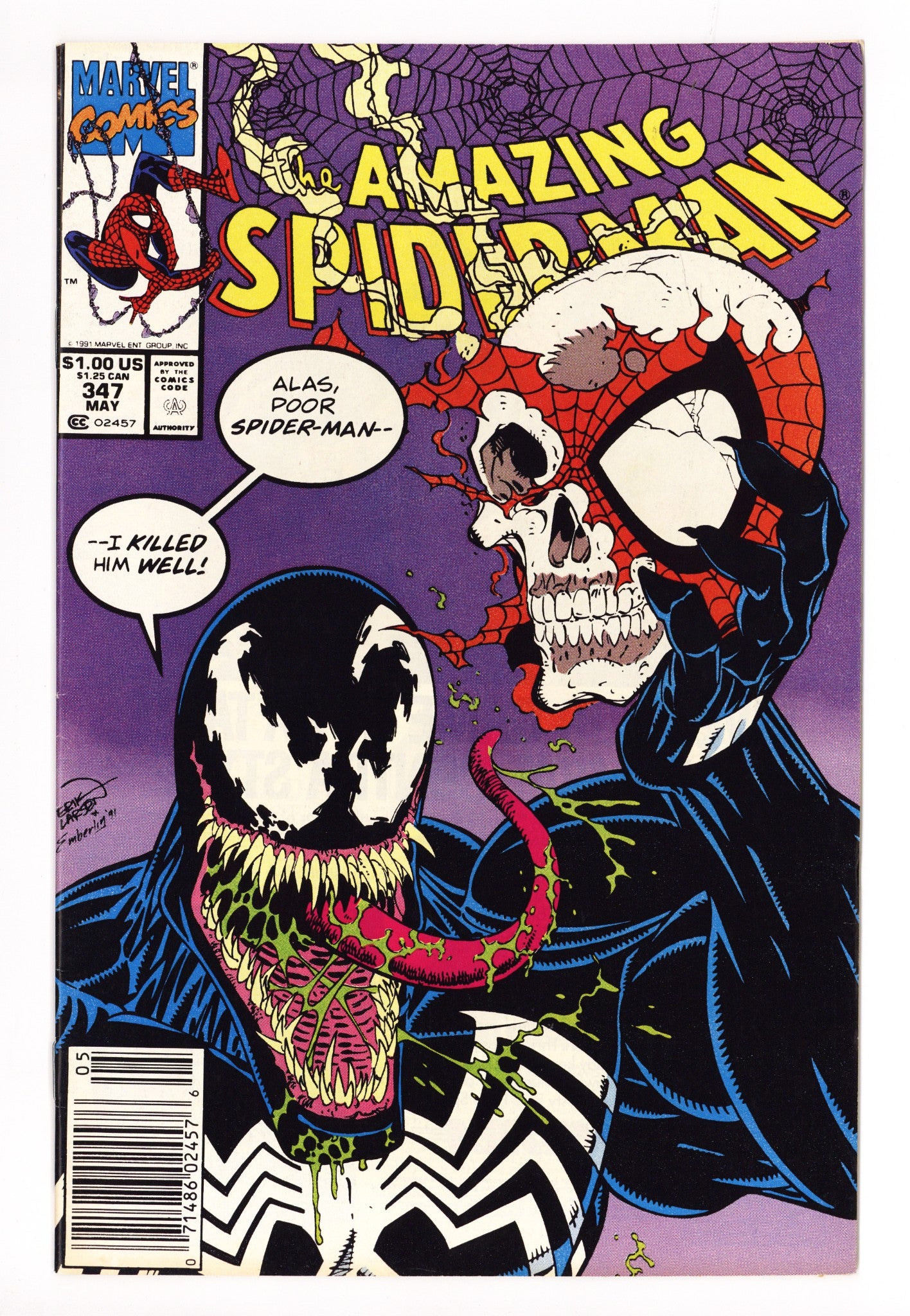The Amazing Spider-Man Vol 1 347 VF- (7.5) (1991) Newsstand 