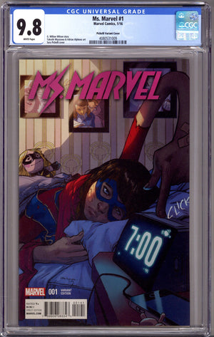 Ms. Marvel Vol 4 1 CGC 9.8 (NM/M) (2016) Pichelli Incentive Variant