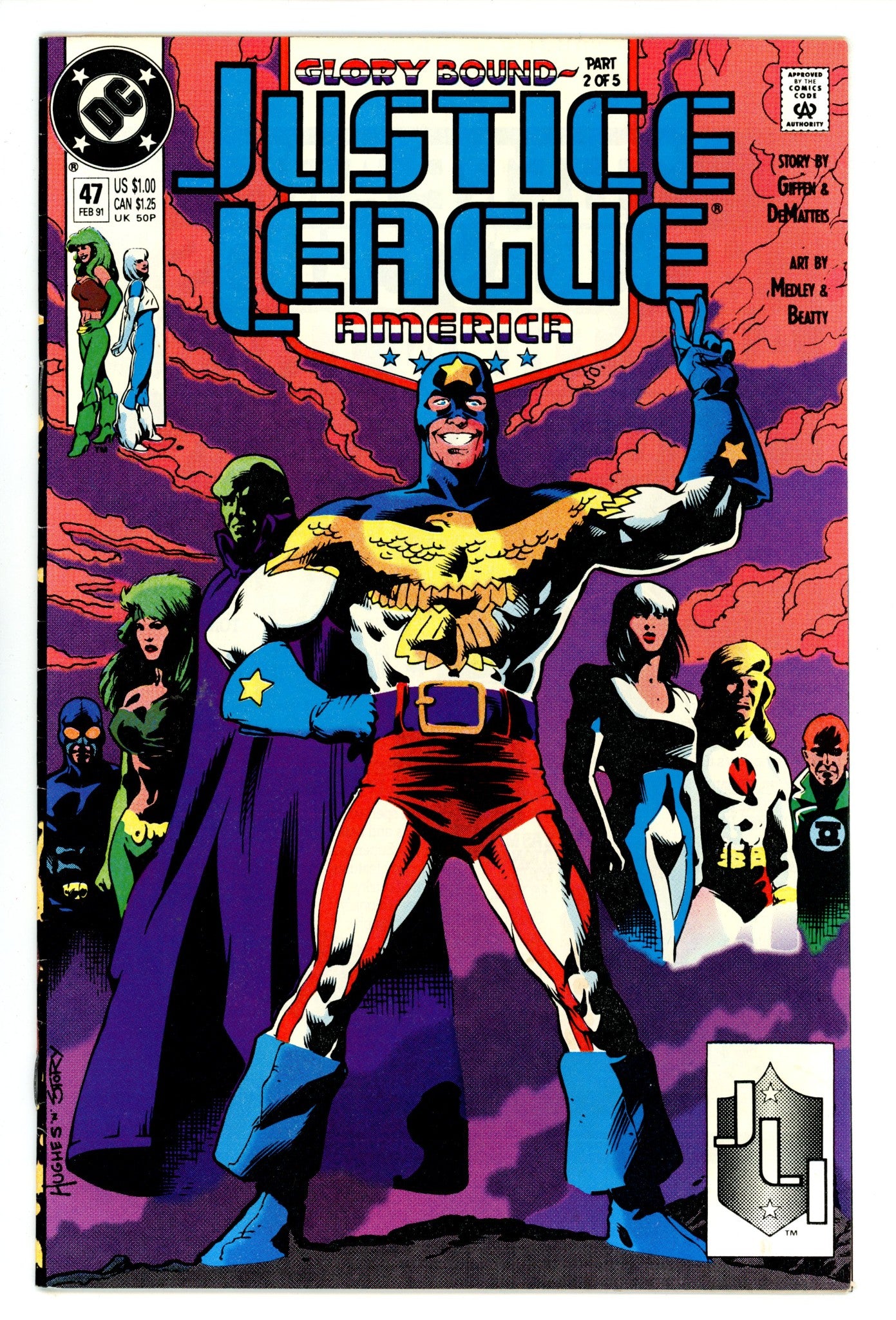 Justice League America 47 Mid Grade (1991) 