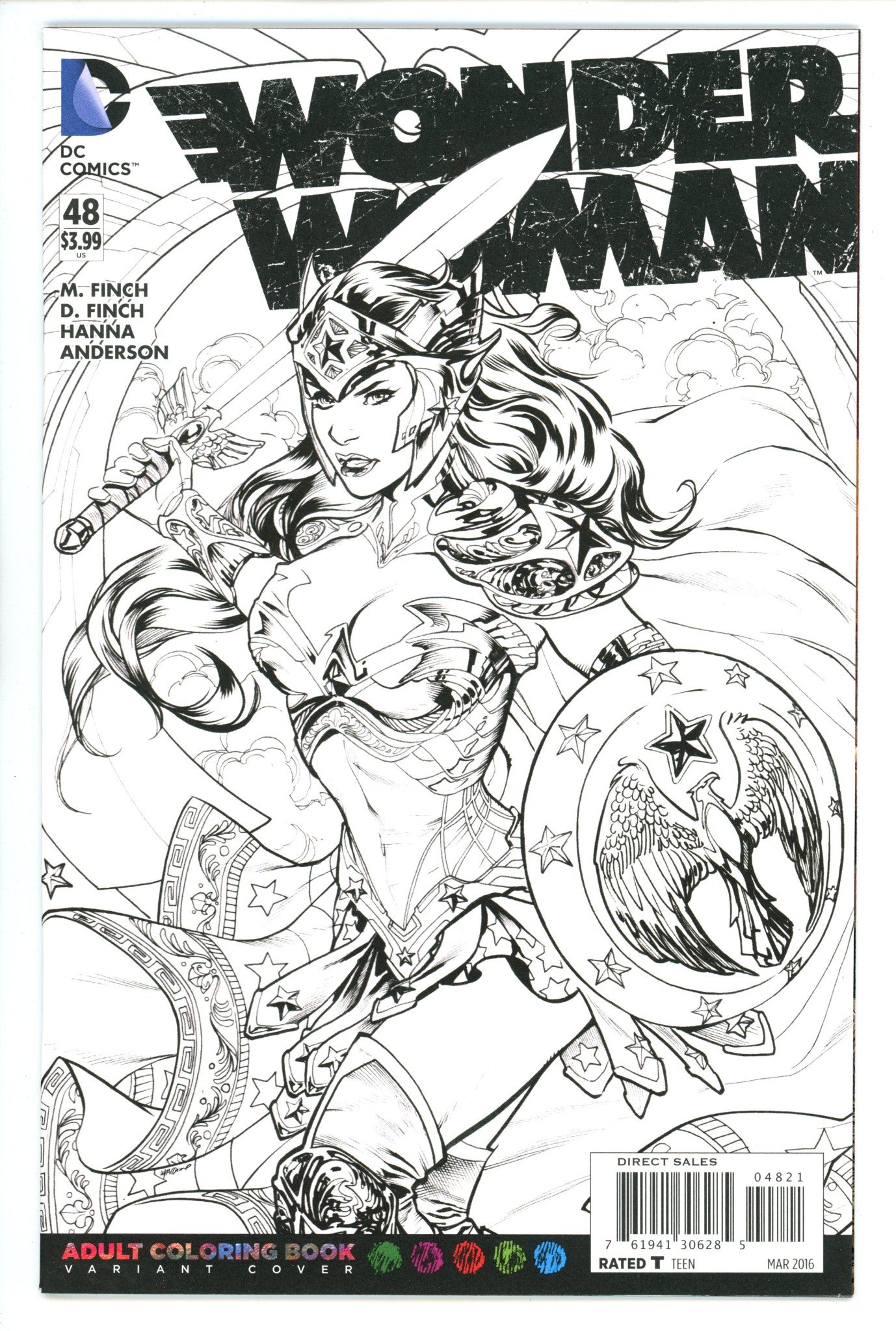 Wonder Woman Vol 4 48 High Grade (2016) Lupacchino B&W Variant 