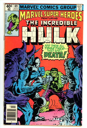 Marvel Super-Heroes Vol 1 89 Mid Grade (1980) Newsstand
