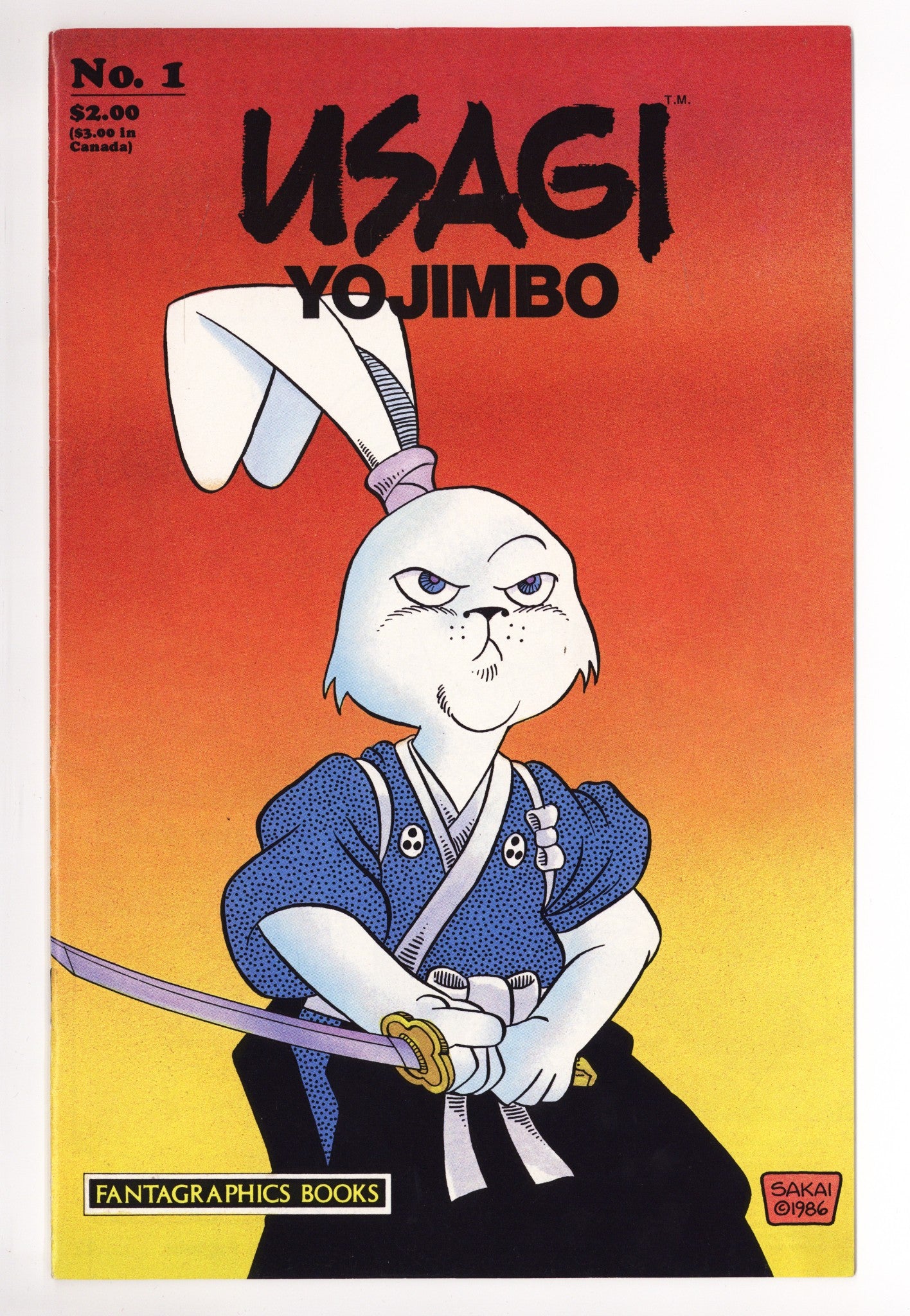 Usagi Yojimbo Vol 1 1 VF (8.0) (1987) 2nd Print 