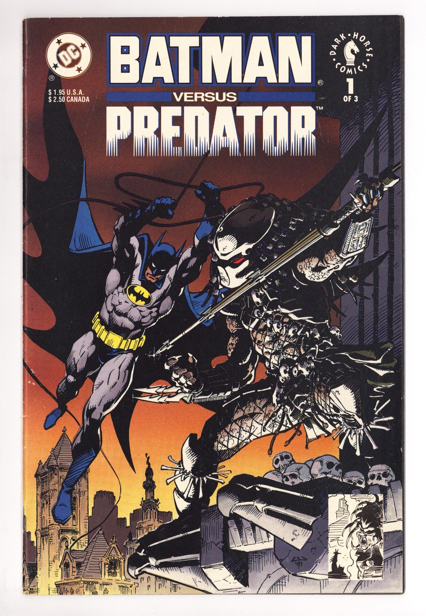 Batman versus Predator   1  Mid Grade   (1992)        