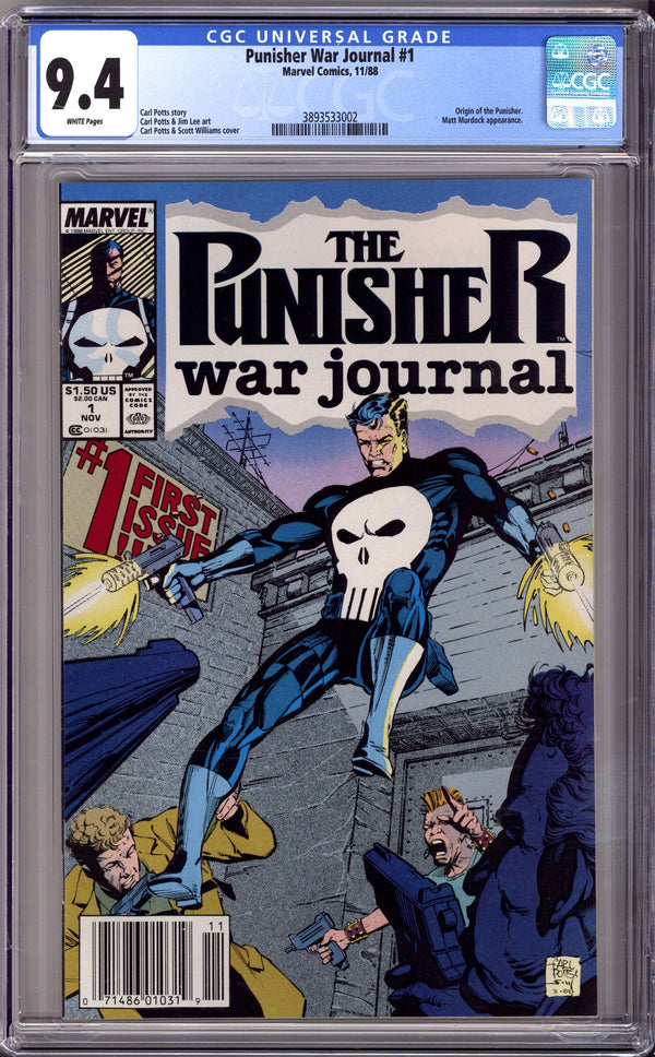 The Punisher War Journal Vol 1 1 CGC 9.4 (NM) (1988) Newsstand