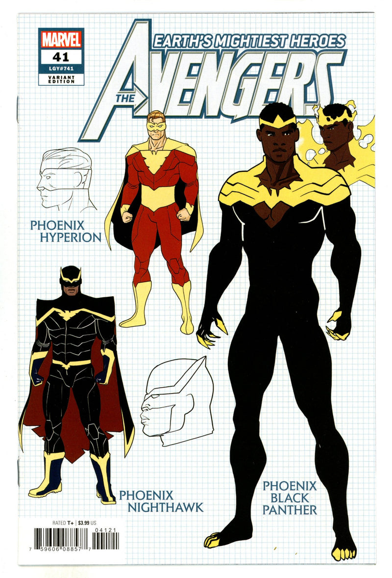 Avengers Vol 8 41 (741)  High Grade  (2021) Garron Design  Incentive Variant  