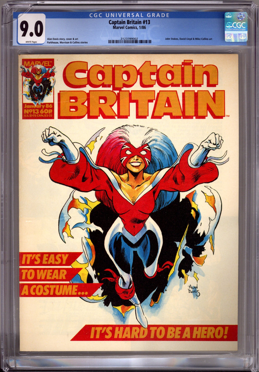 Captain Britain 13 CGC 9.0 (VF/NM) Cracked Case (1977) 