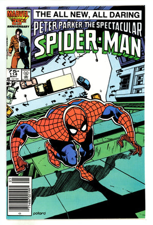 The Spectacular Spider-Man Vol 1 114 NM- (9.2) (1986) Newsstand