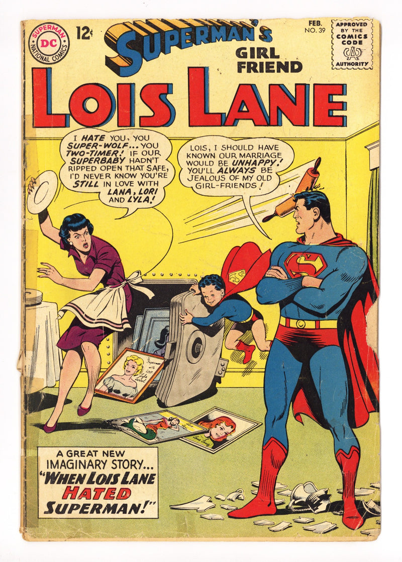 Superman's Girl Friend, Lois Lane 39 Very Low Grade Cover Detached (1963) 