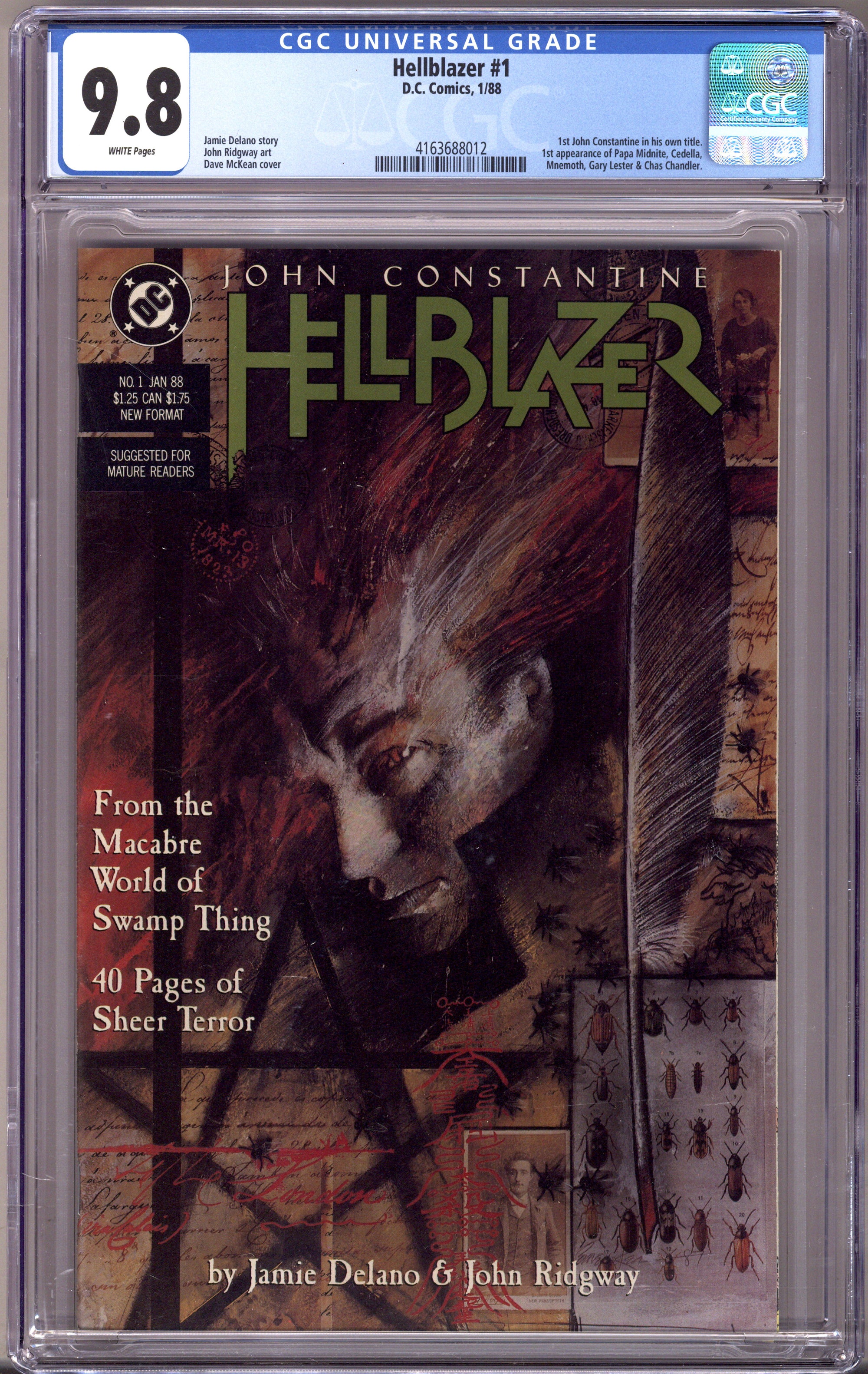 Hellblazer Vol 1 1 CGC 9.8 (NM/M) (1988) 