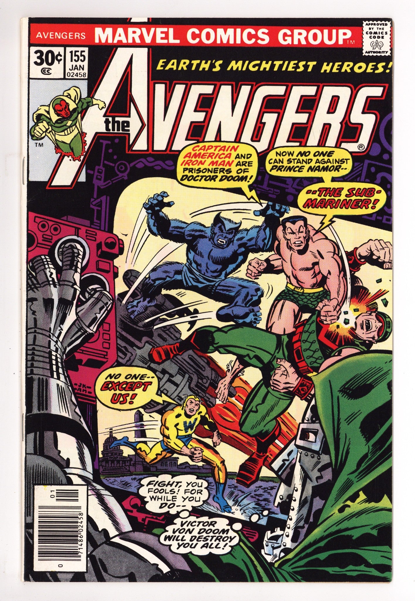 The Avengers Vol 1 155 VF+ (8.5) (1977) 
