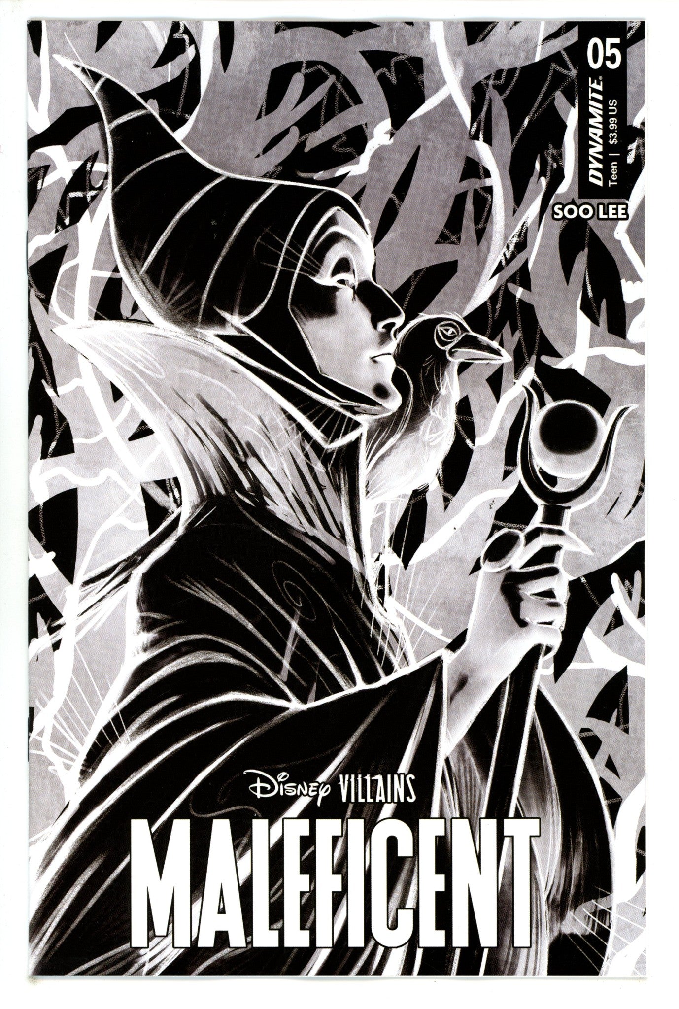 Disney Villains Maleficent 5 Puebla B&W Incentive Variant (2023)