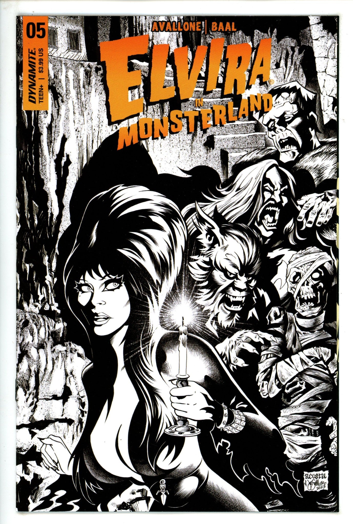 Elvira In Monsterland 5 Acosta B&W Incentive Variant (1900)