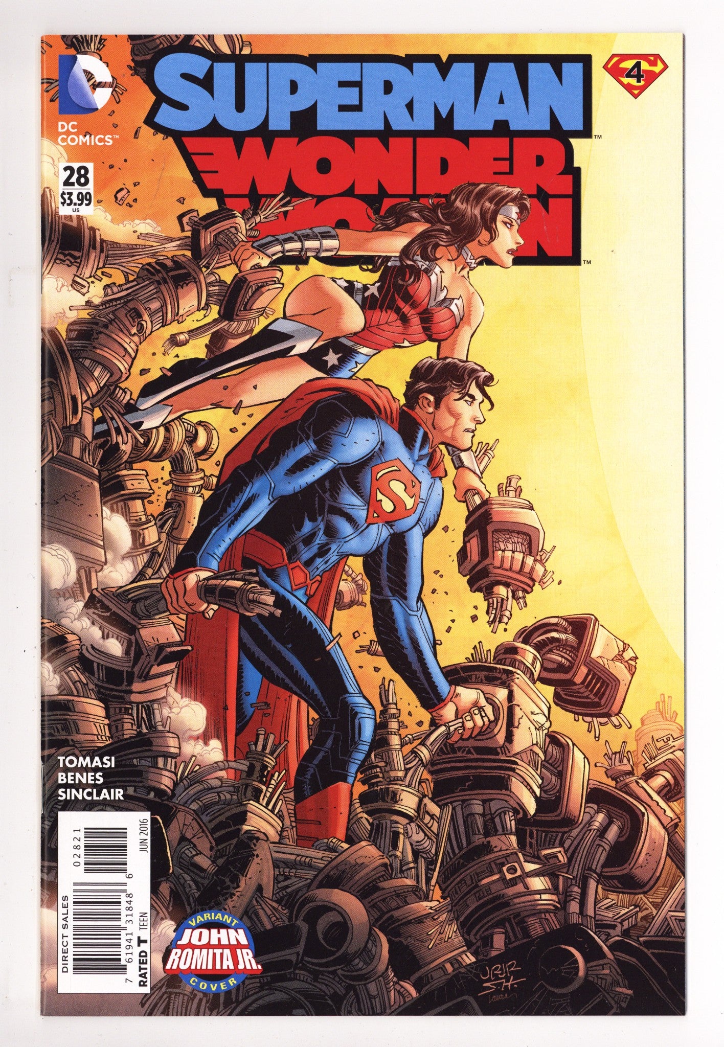 Superman / Wonder Woman 28 High Grade (2016) Jr. Variant 