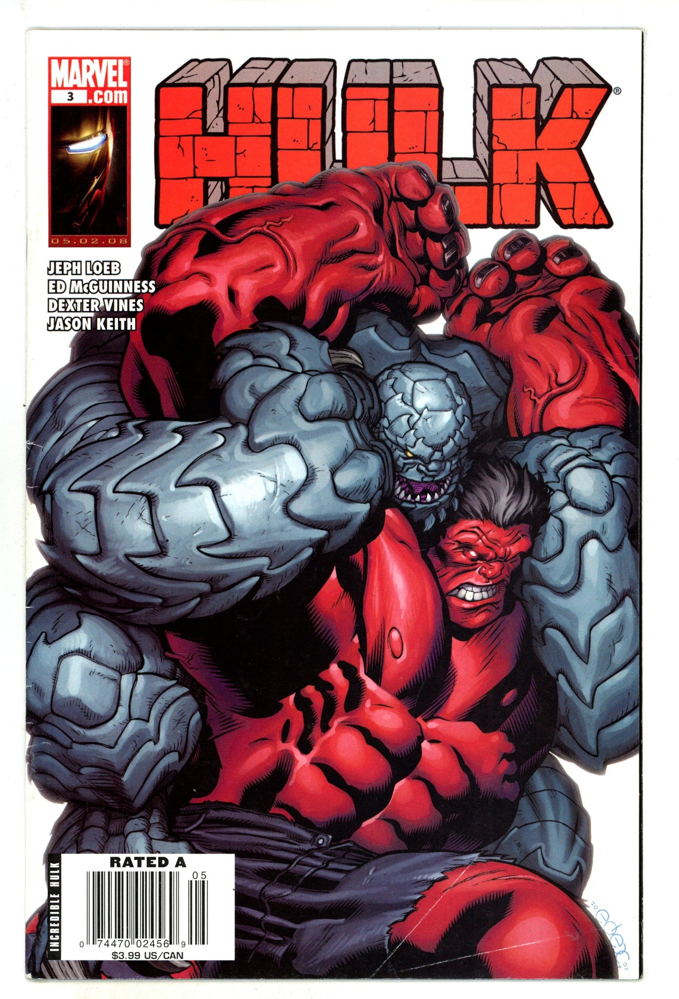 Hulk Vol 1 3 VG (4.0) (2008) Newsstand 