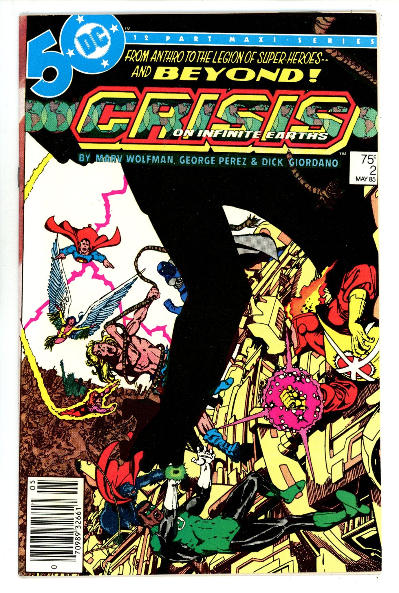Crisis on Infinite Earths 2 VF (8.0) (1985) Newsstand 