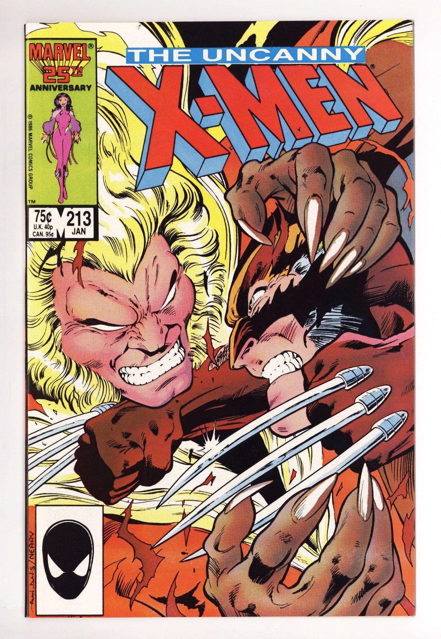 The Uncanny X-Men Vol 1 213 NM- (9.2) (1987) 