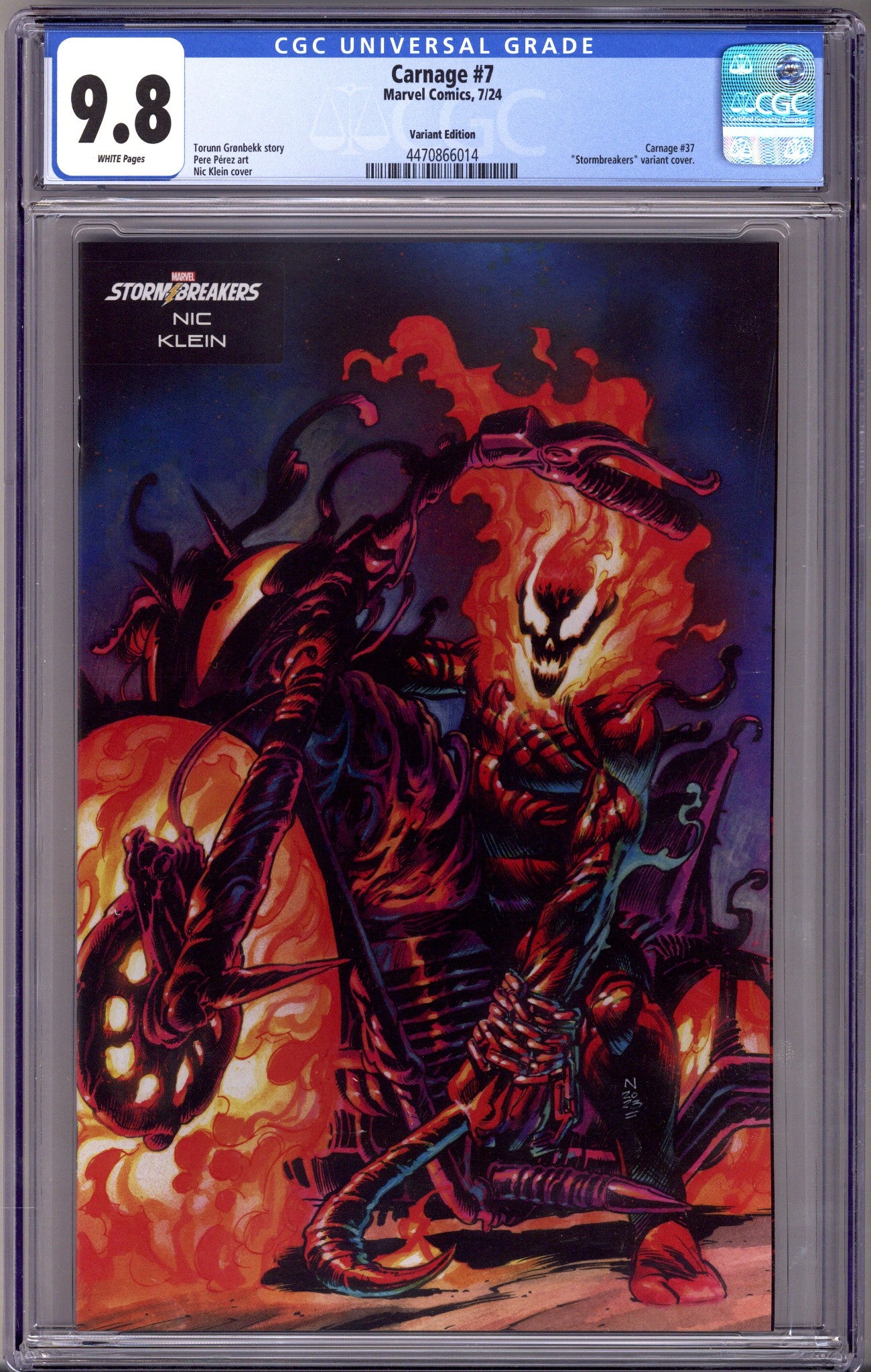 Carnage Vol 4 7 CGC 9.8 (NM/M) (2024) Klein Variant