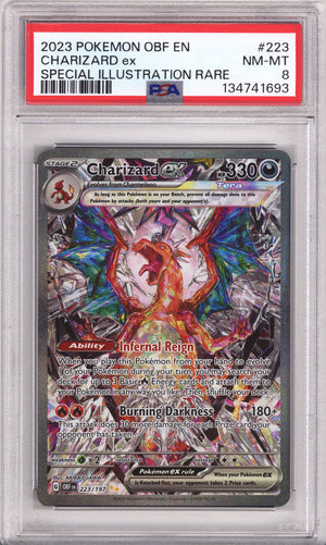 Pokemon Obsidian Flames Charizard Ex Special Illustration Rare PSA Near Mint-Mint 8 (2023)