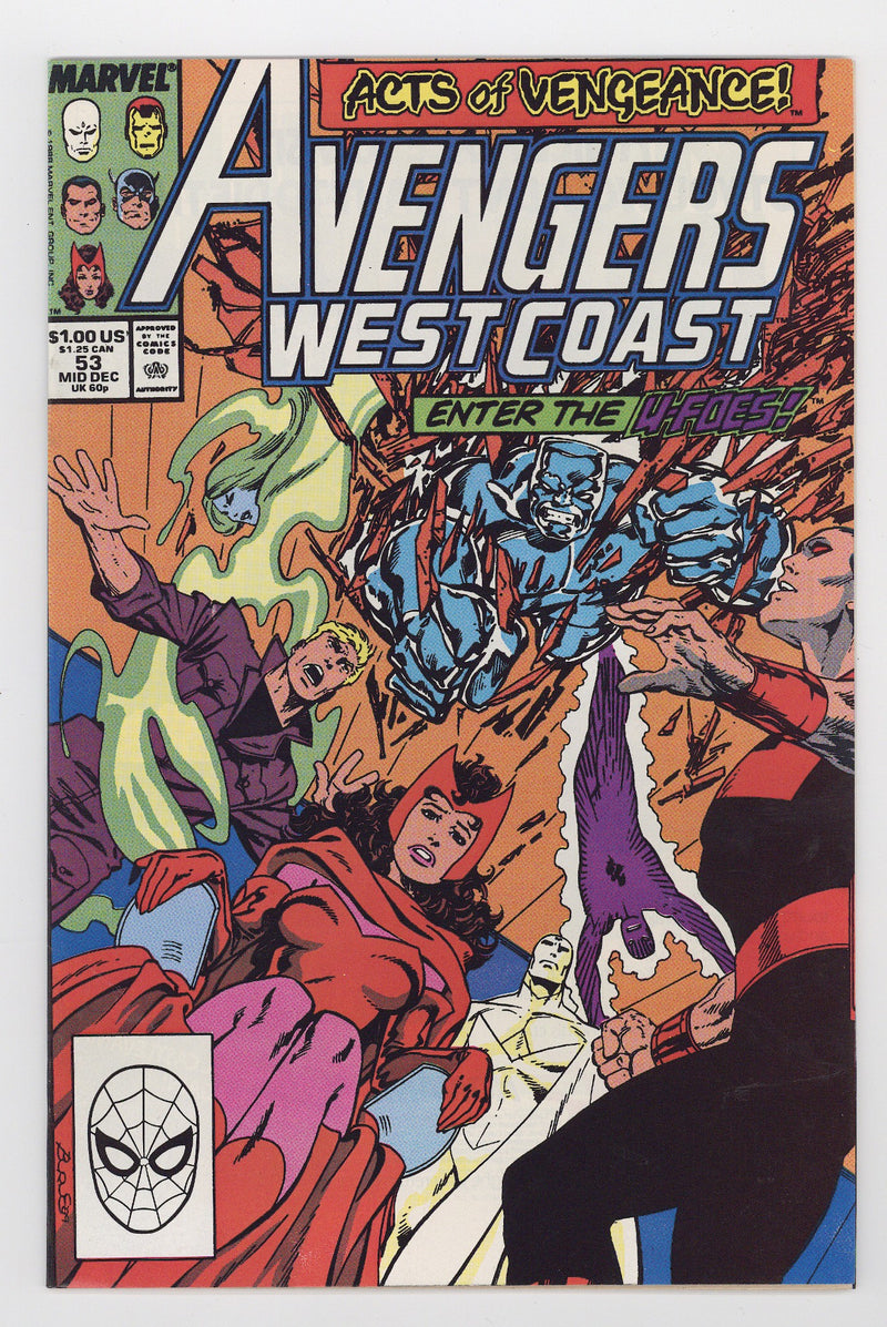 Avengers West Coast Vol 2 53 High Grade (1989) 
