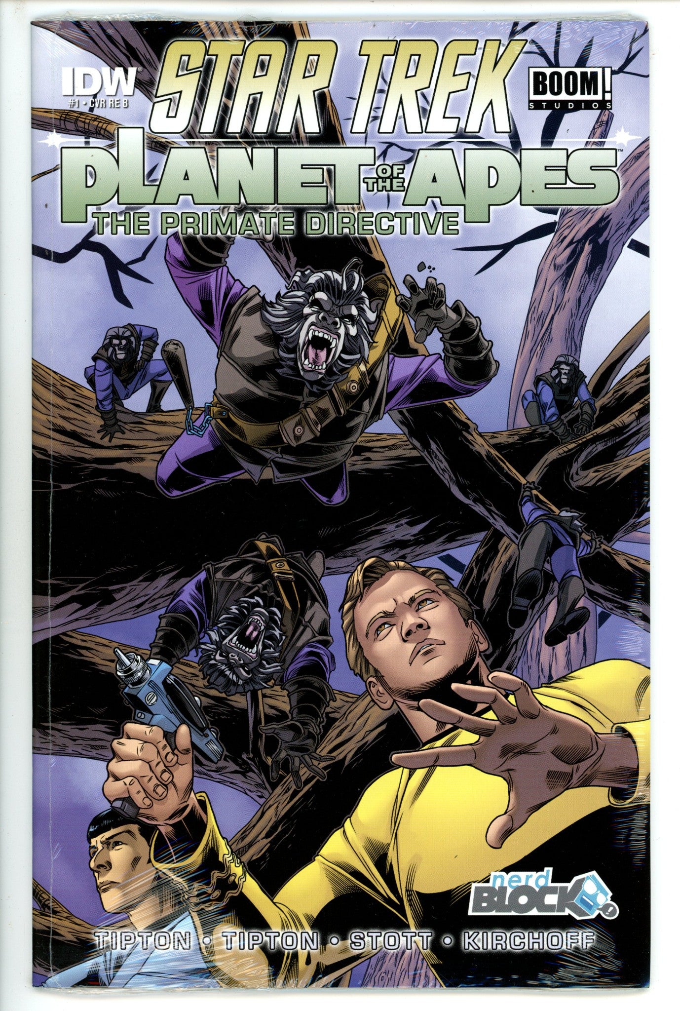 Star Trek / Planet of the Apes: The Primate Directive 1 Stott Sealed Nerd Block Exclusive Variant (2014)