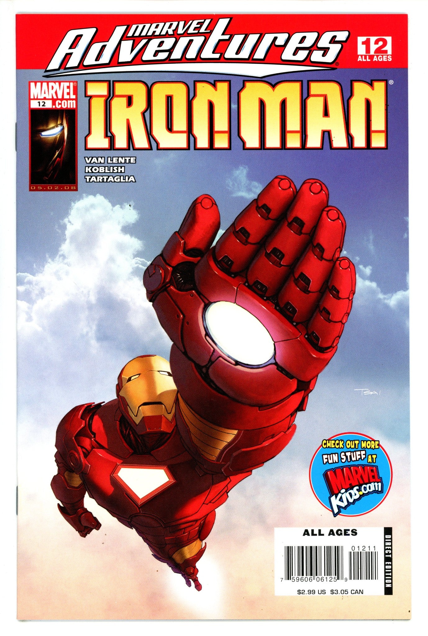 Marvel Adventures Iron Man 12 NM (9.4) (2008) 