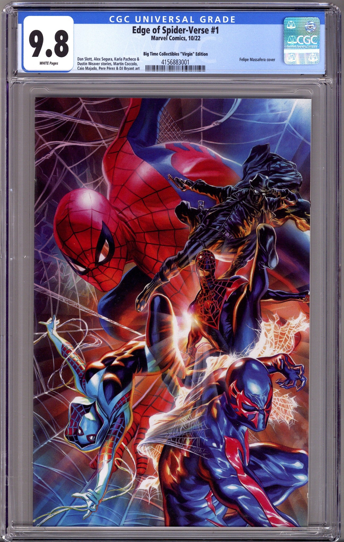 Edge of Spider-Verse Vol 2 1 CGC 9.8 (NM/M) (2022) Massafera Virgin Exclusive Variant