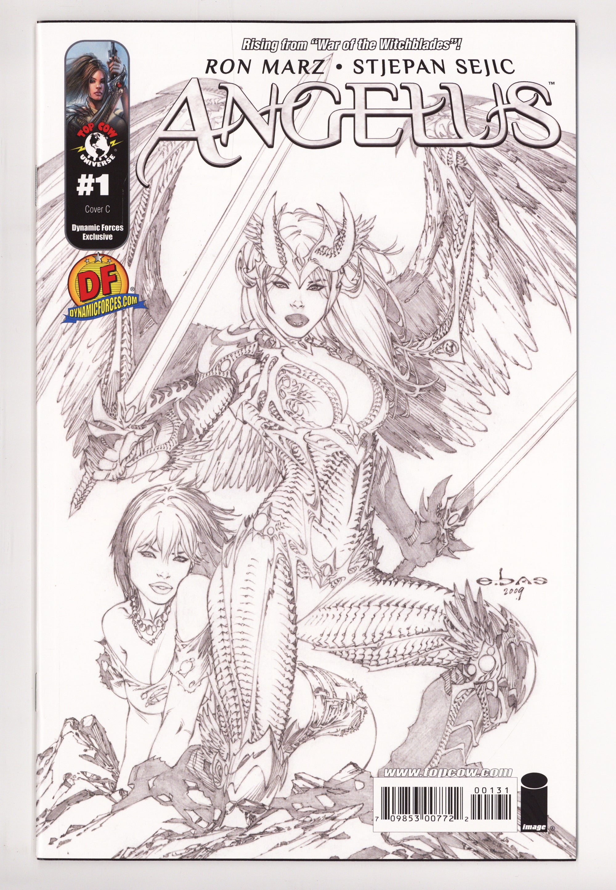 Angelus 1 VF/NM (9.0) (2009) Basaldua Dynamic Forces Sketch Exclusive Variant 