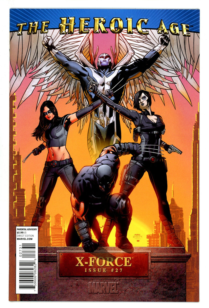 X-Force Vol 3 27 VF+ (8.5) (2010) Mann Heroic Age Incentive Variant 