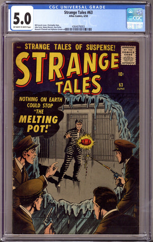 Strange Tales Vol 1 63 CGC 5.0 (VG/FN) (1958)