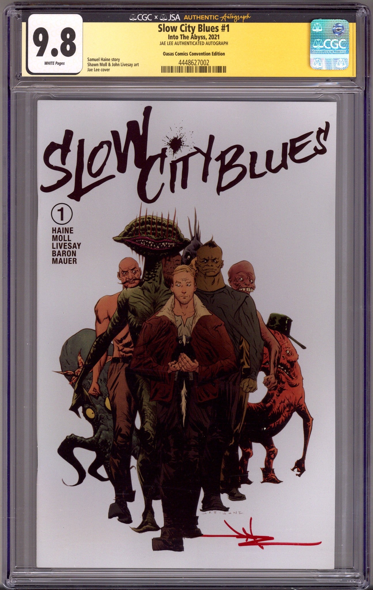Slow City Blues   1 CGC 9.8 (NM/M)   (2021) Lee     Exclusive Variant  Signed x1 Cover Jae Lee 
