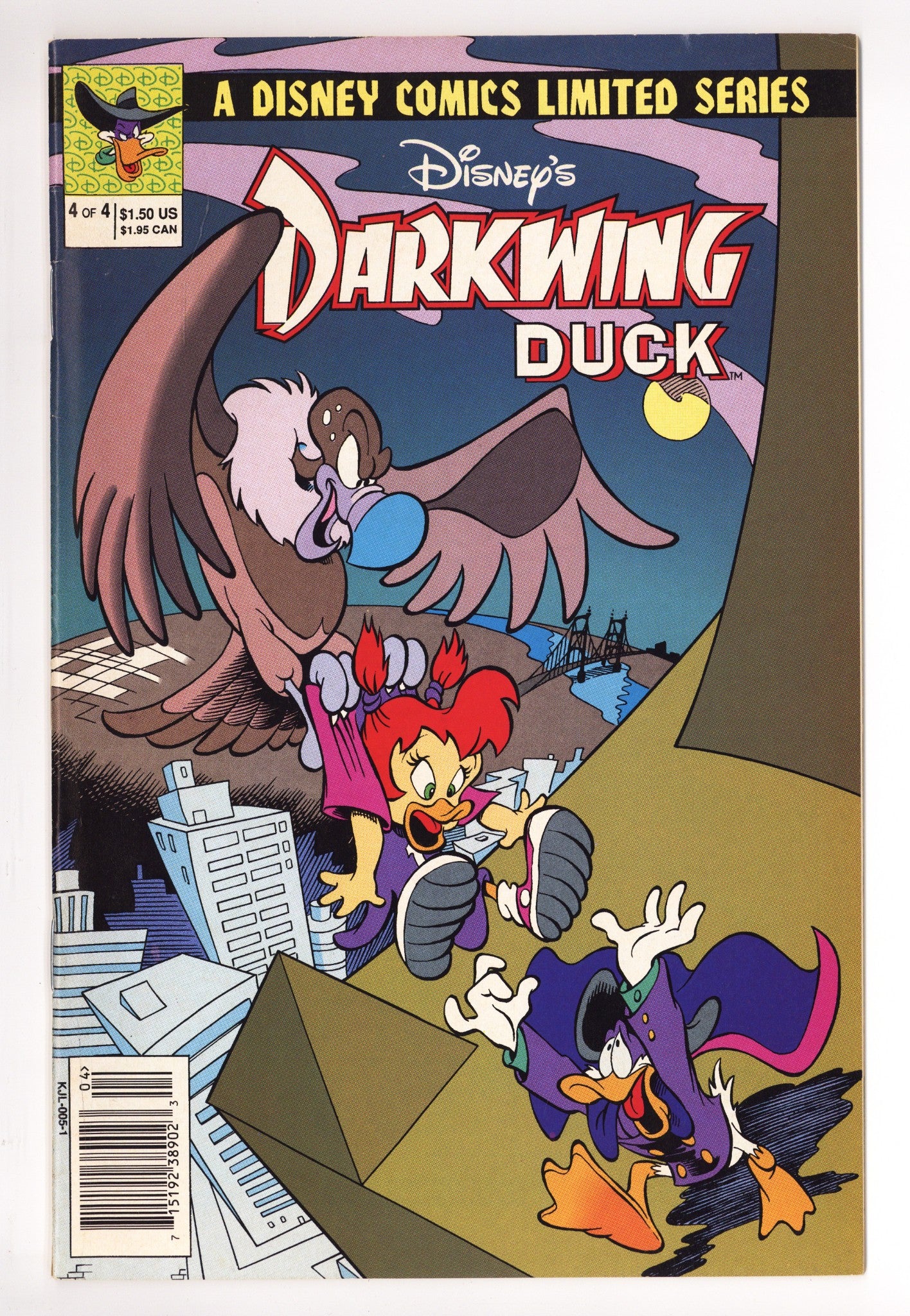 Disney's Darkwing Duck Limited Series Vol 1 4 Mid Grade (1992) Newsstand 