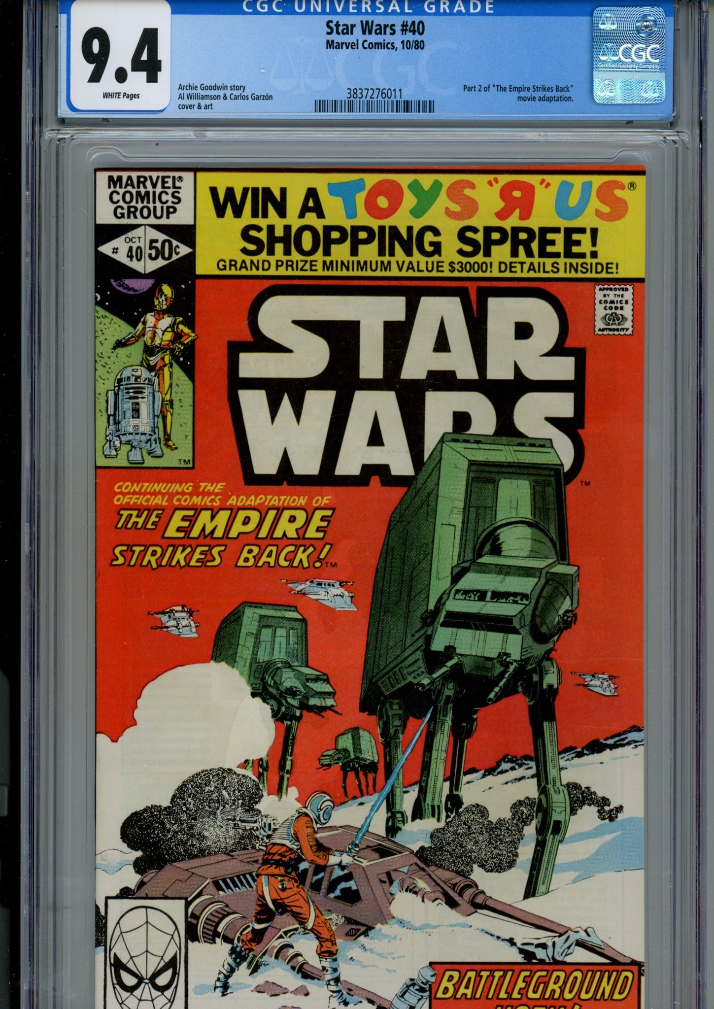 Star Wars Vol 1 40 CGC 9.4 (NM) (1980) 