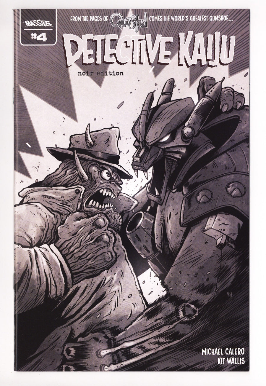 Detective Kaiju 4 Wallis B&W Variant (2025)