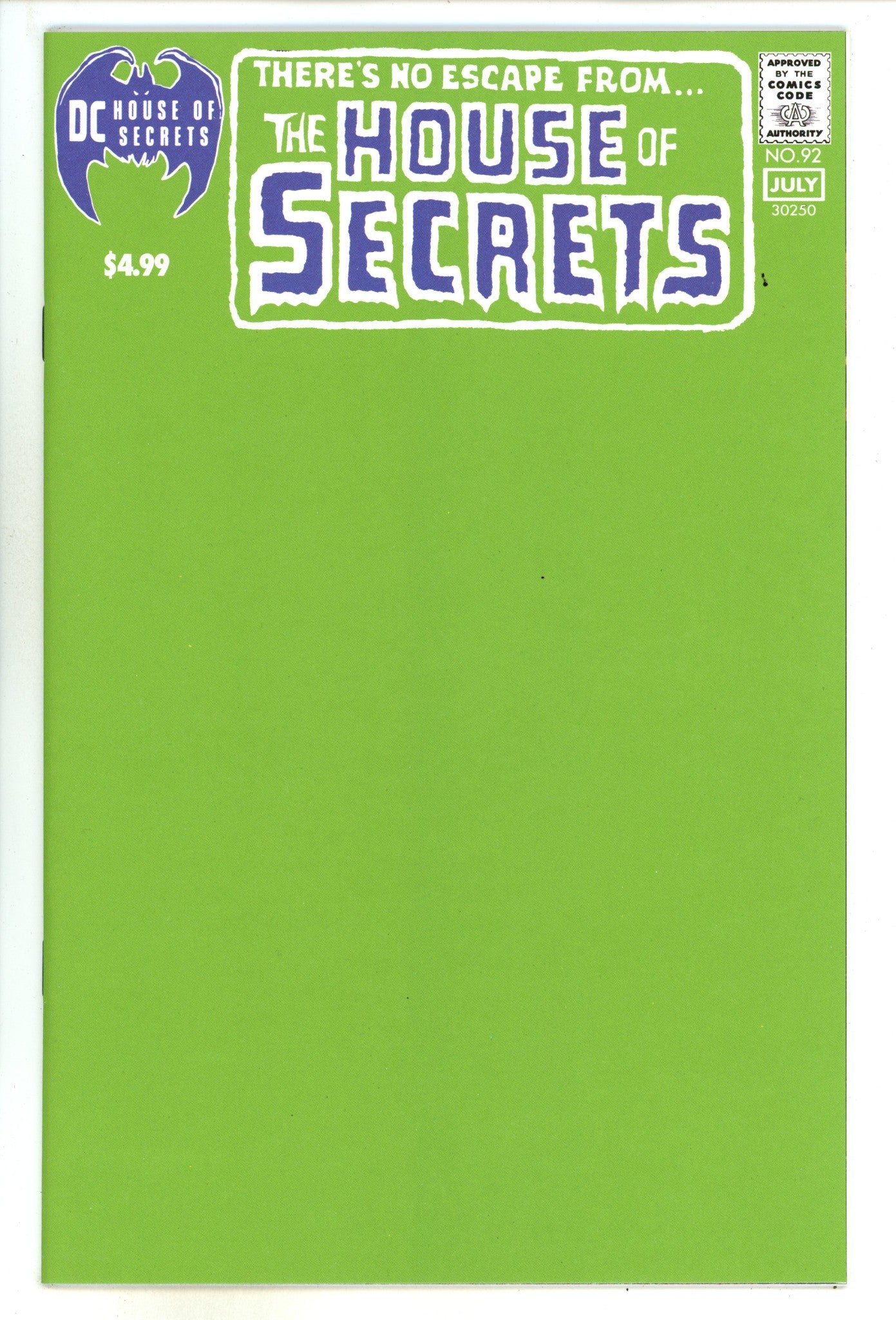House Of Secrets Vol 1 92 Facsimile Blank Variant (2024)
