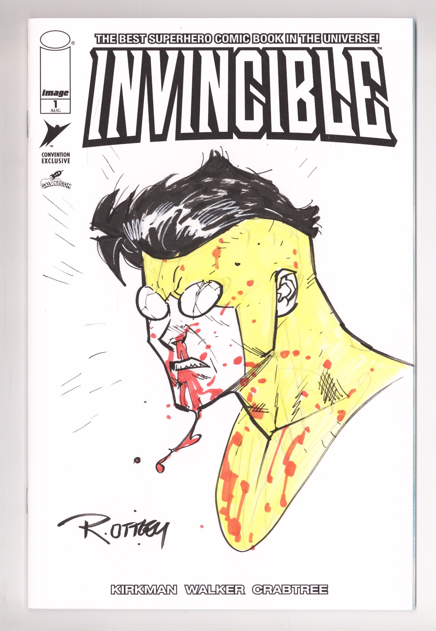Invincible 1 NM (9.4) (2021) Blank Exclusive Variant Signed / Remarked x1 Cover Ryan Ottley 