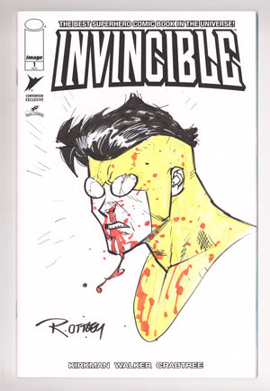 Invincible 1 NM (9.4) (2021) Blank Exclusive Variant Signed / Remarked x1 Cover Ryan Ottley