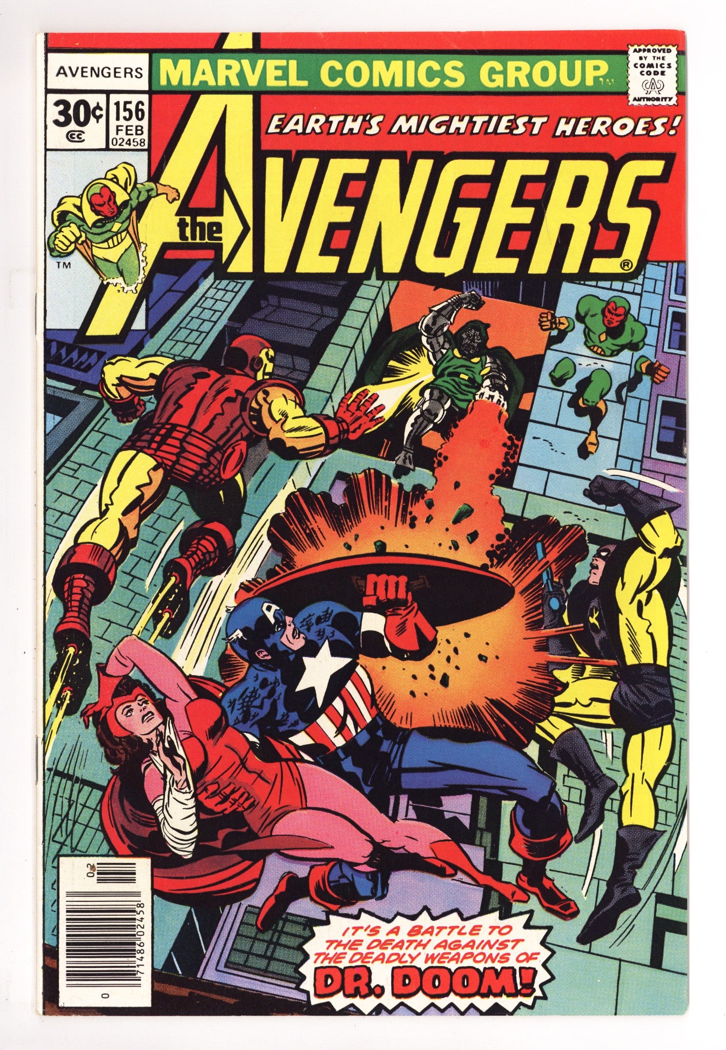 The Avengers Vol 1 156 FN+ (6.5) (1977) 