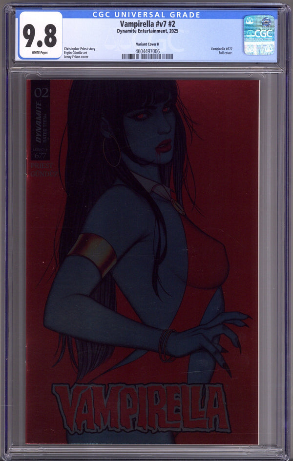Vampirella Vol 7 2 (677) CGC 9.8 (NM/M) (2025) Frison Foil Variant