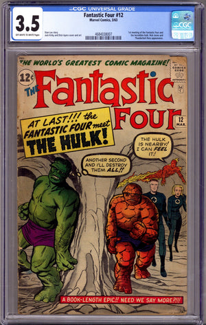 Fantastic Four Vol 1 12 CGC 3.5 (VG-)   (1963)