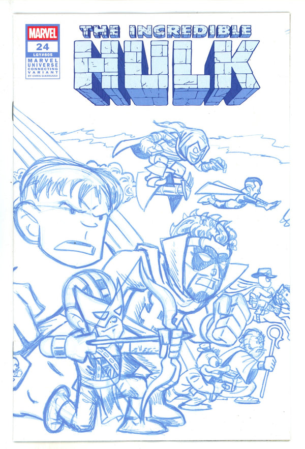 Incredible Hulk Vol 4 24 Giarrusso Blue Line Art Connecting Incentive Variant NM- (2025)