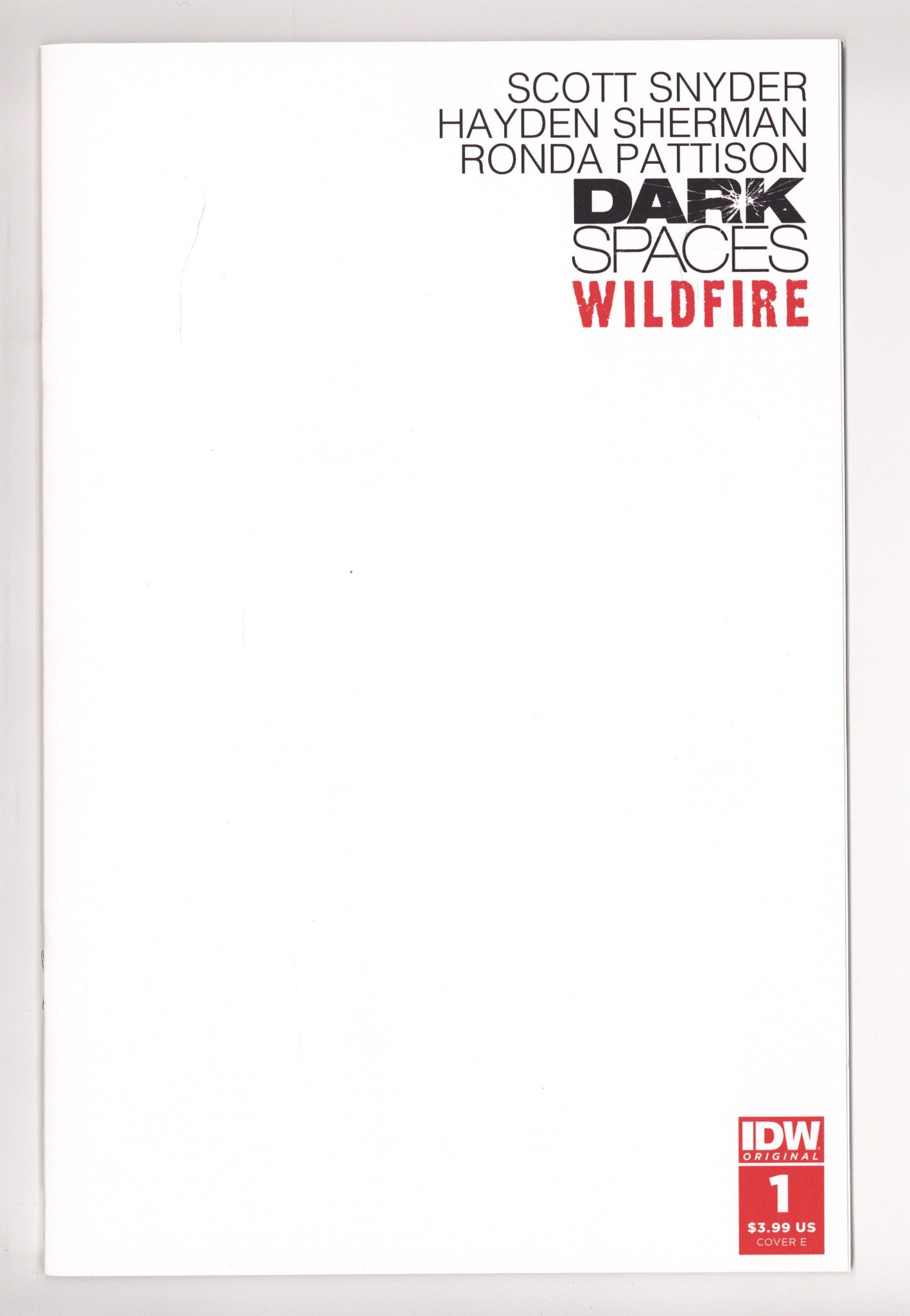 Dark Spaces: Wildfire 1 High Grade (2022) Blank Variant 
