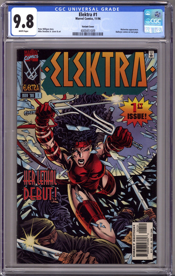 Elektra Vol 1 1 CGC 9.8 (NM/M) (1996) Deodato Variant