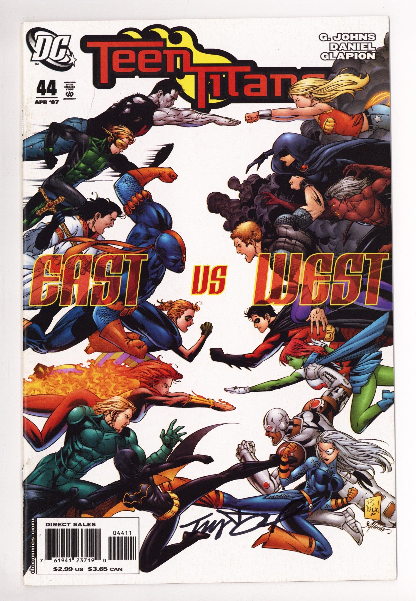 Teen Titans Vol 3 44 High Grade (2007) Signed x1 Cover Tony Daniel 