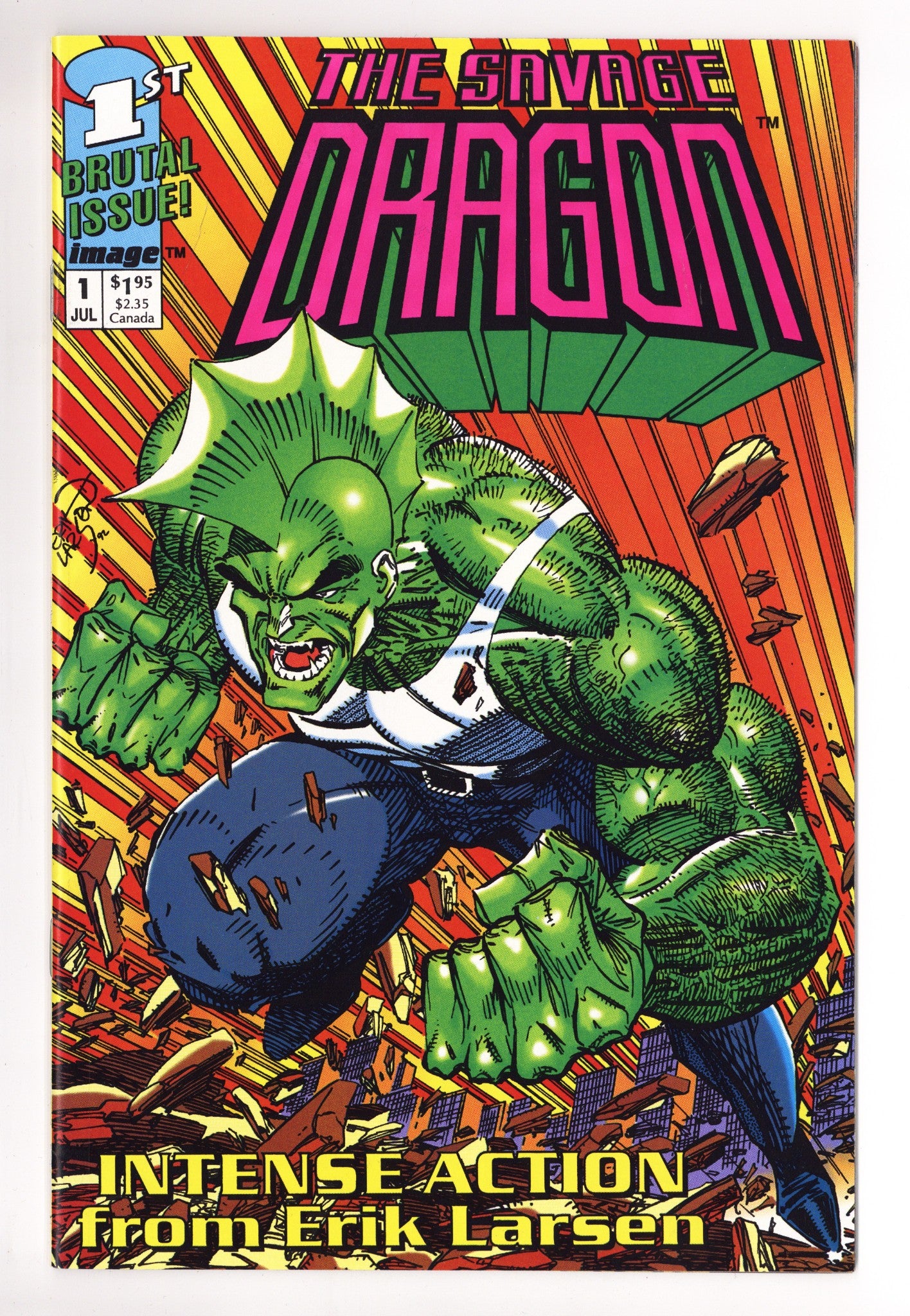 The Savage Dragon Vol 1 1 High Grade (1992) Green Variant 