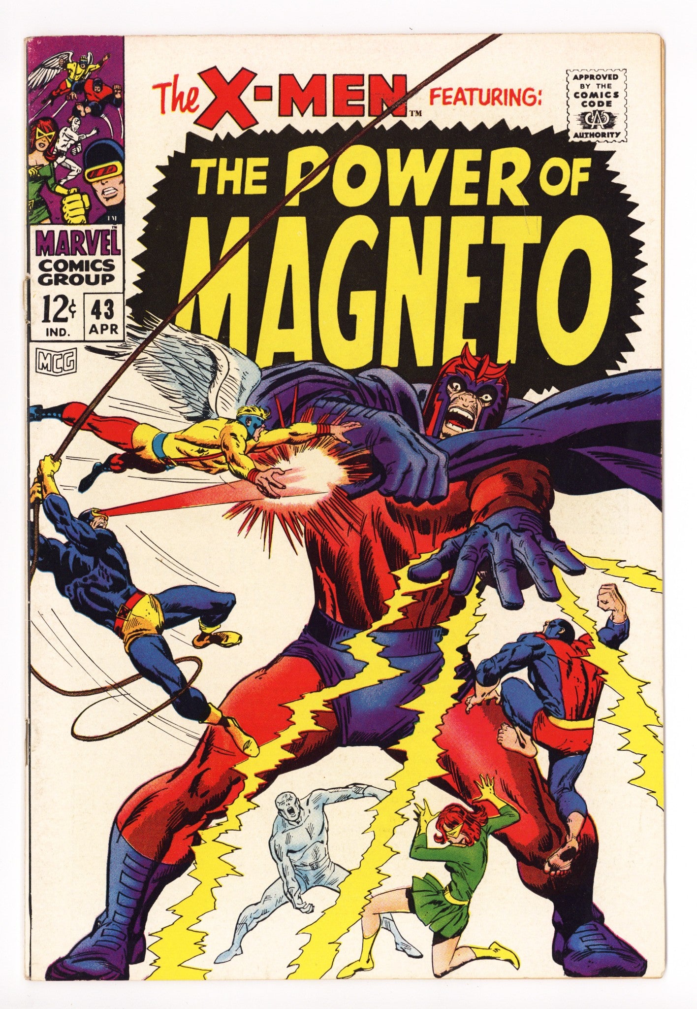 The X-Men Vol 1 43 VF (8.0) Apparent, Top Staple Detached (1968) 